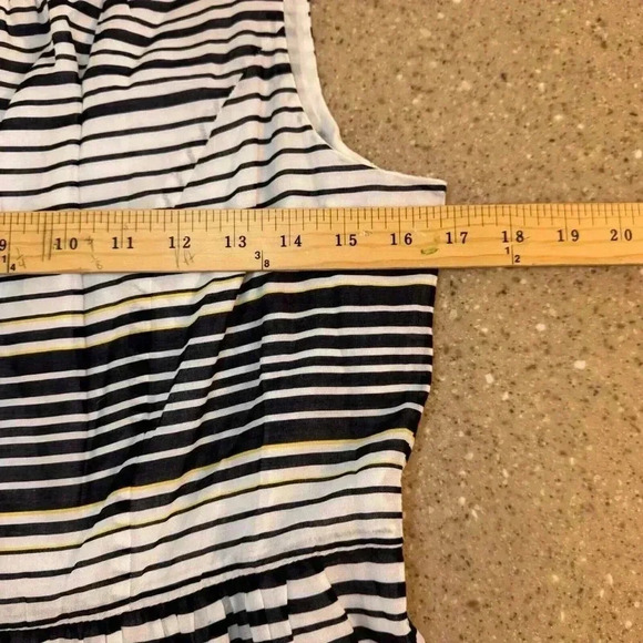 Talbots Women Striped Dress 100% Cotton Sleeveless Shift Dress Size 12 Petite - Picture 4 of 9